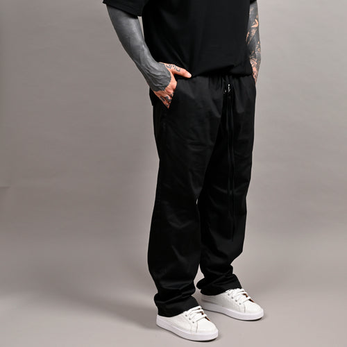 DROP CROTCH PANTS - BLACK
