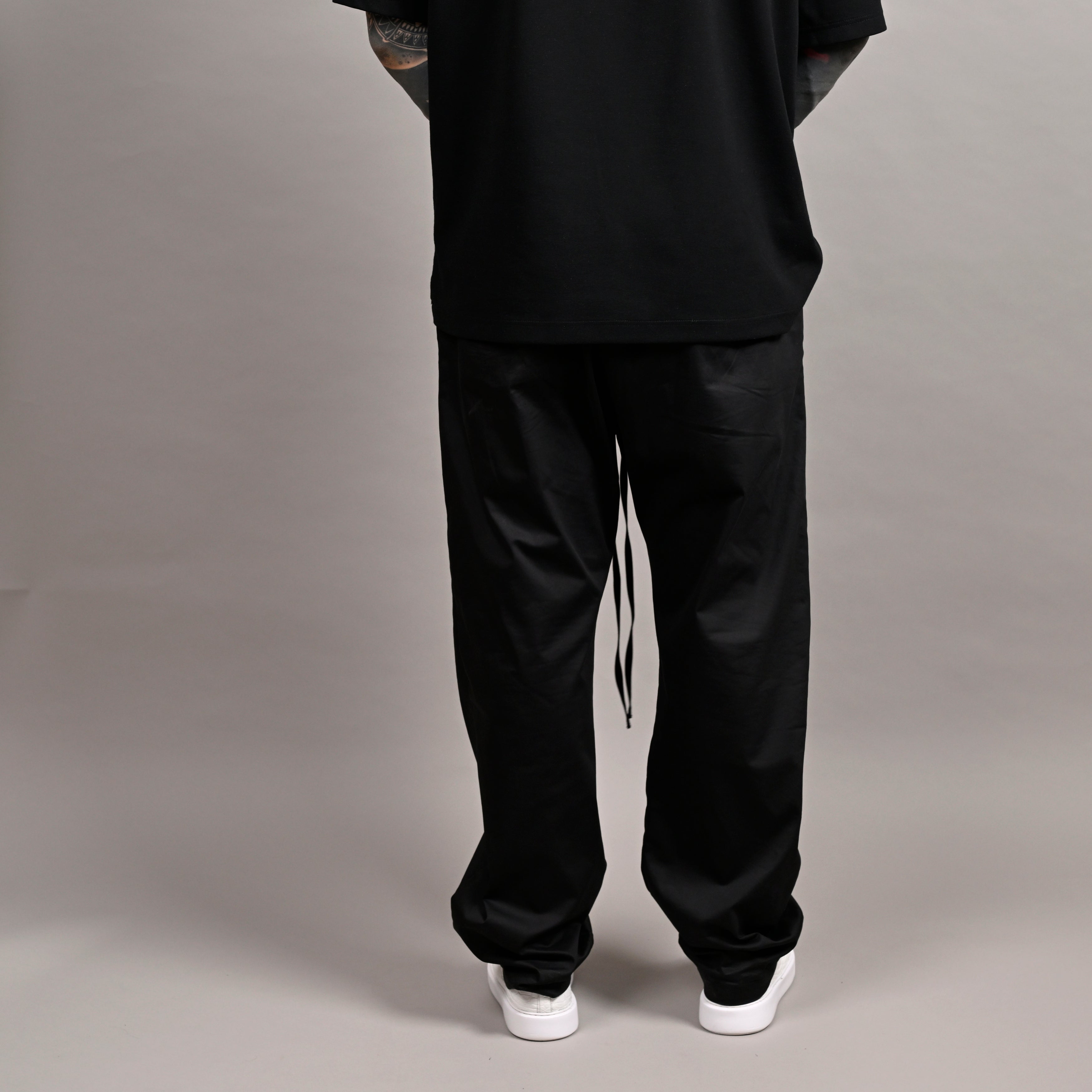 DROP CROTCH PANTS - BLACK