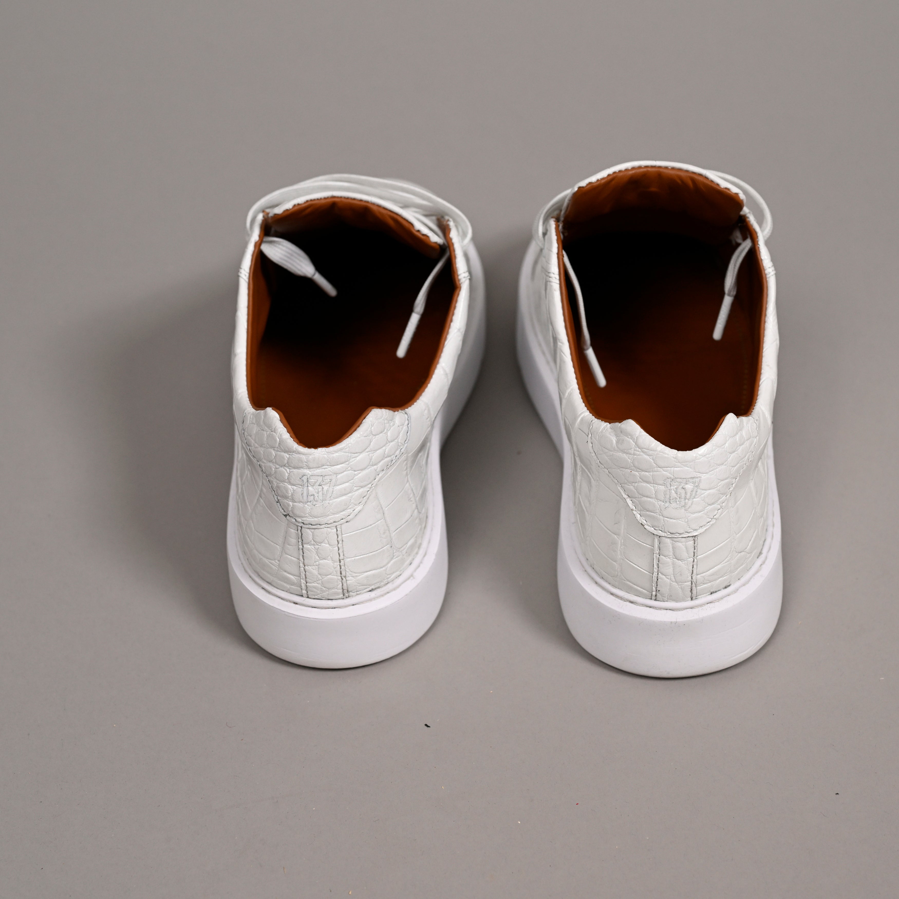 WHITE CROC SNEAKERS