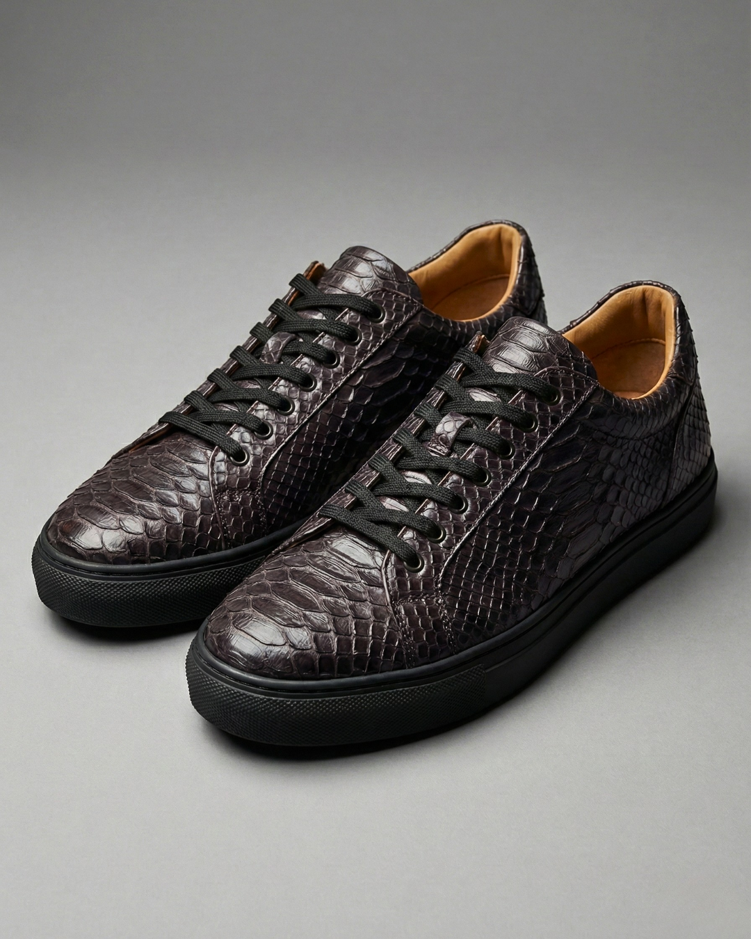 PYTHON #002 — BLACK/DARK GREY PYTHON LEATHER
