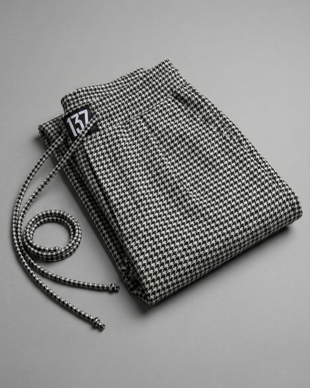 DROP CROTCH PANTS - PEPITO (WOOL BLEND)