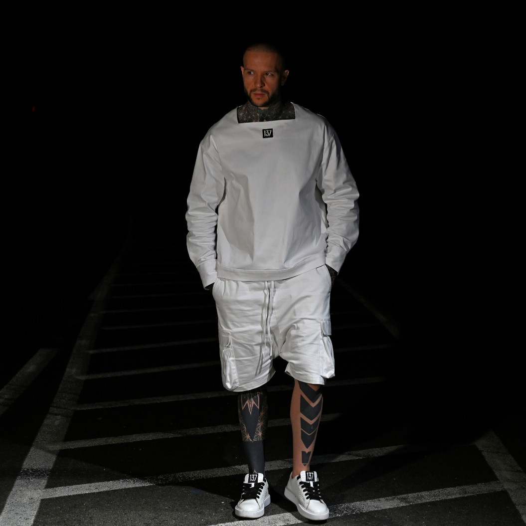BLANCO DROP CROTCH SHORTS