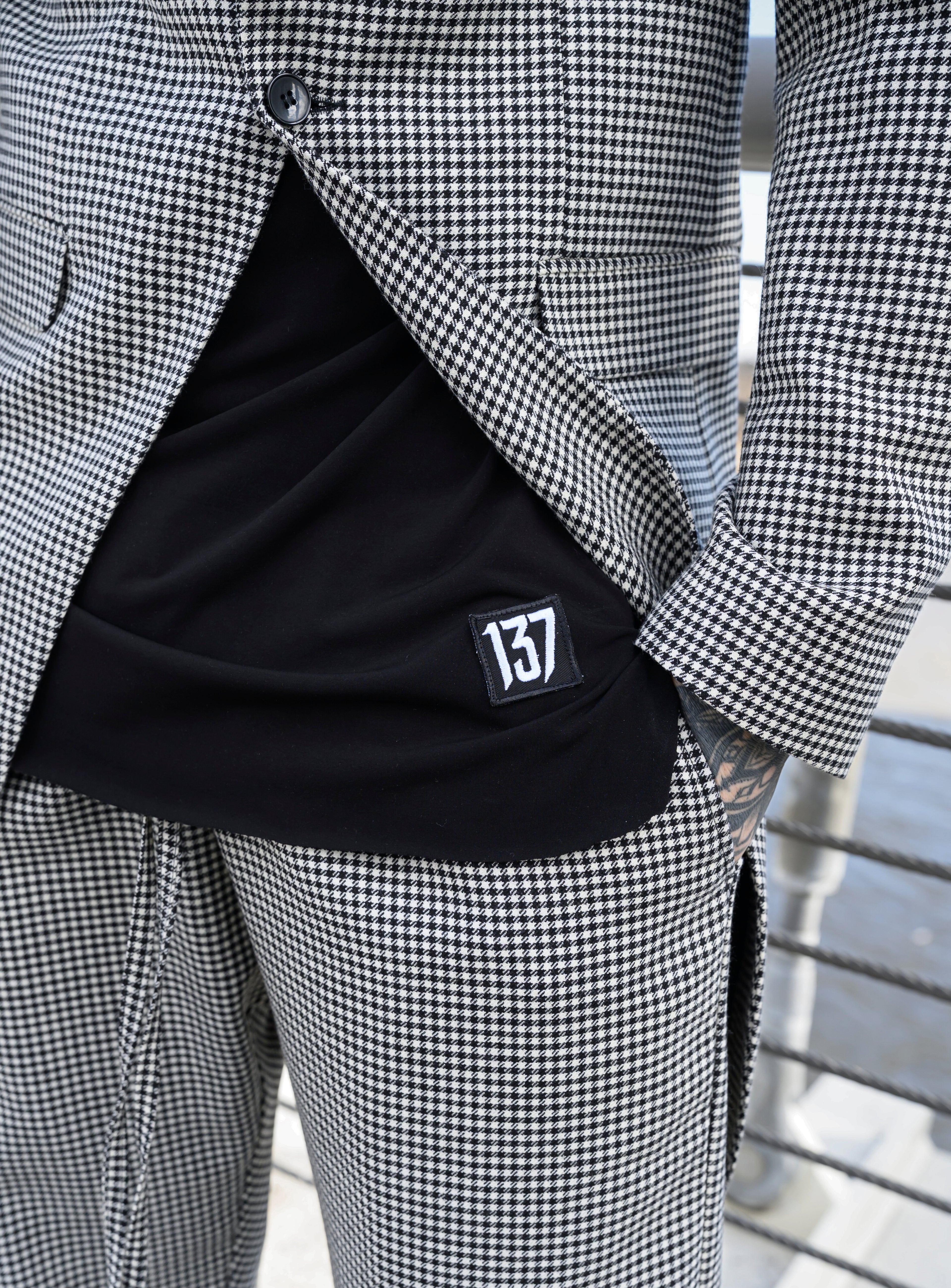 DROP CROTCH PANTS - PEPITO (WOOL BLEND)