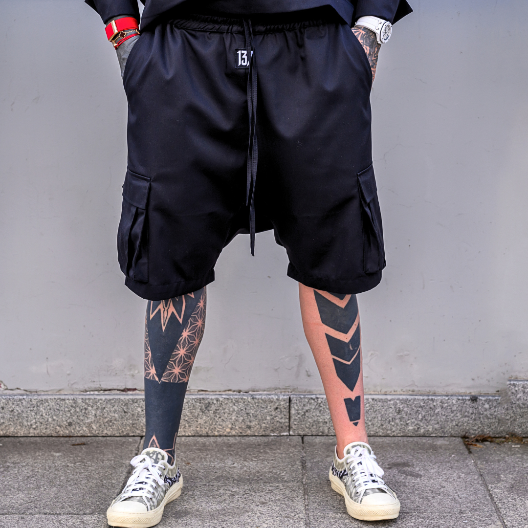 NEGRO DROP CROTCH SHORTS