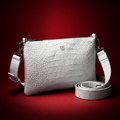 POCHETTE 001 (WHITE CROC LEATHER)