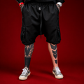 DROP CROTCH SHORTS - BLACK