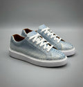 CROC #001 — White/Blue Croc Leather