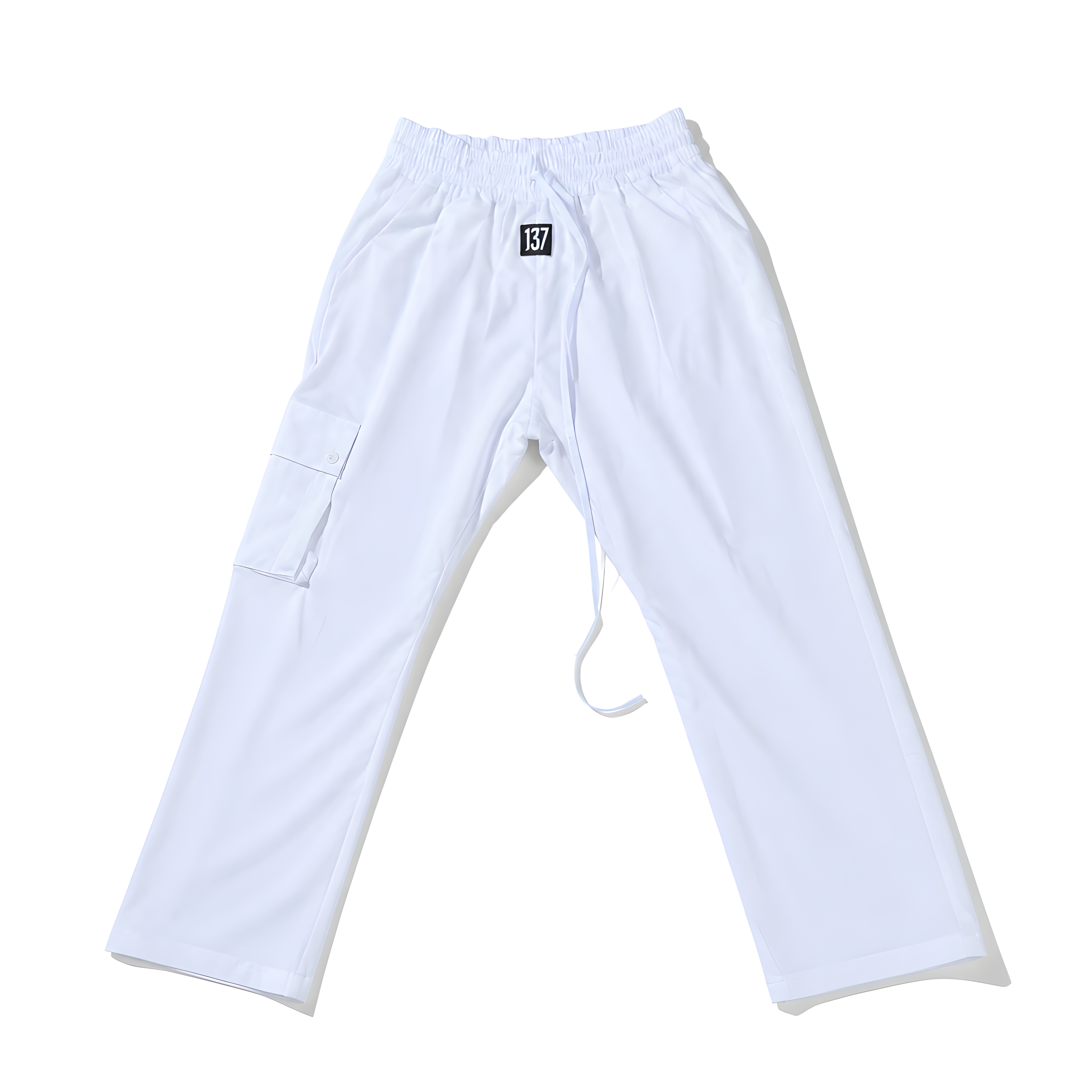 DROP CROTCH CARGO PANTS - WHITE