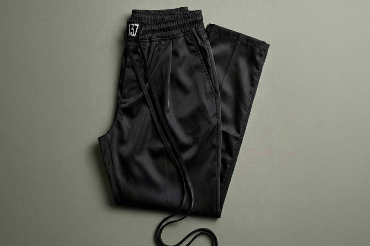 DROP CROTCH PANTS - BLACK